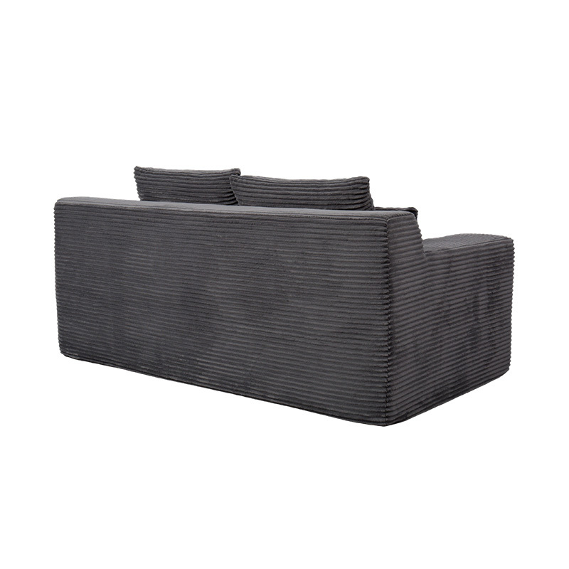 Rozkładana rozkładana sofa modułowa z ciemnoszarego sztruksu z wieloma poduszkami Rozkładana rozkładana sofa modułowa z ciemnoszarego sztruksu z wieloma poduszkami