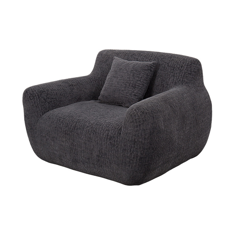 Pojedyncza sofa z pełną pianką z grubą tkaniną szenilową i subtelnym żakardowym wzorem Pojedyncza sofa z pełną pianką z grubą tkaniną szenilową i subtelnym żakardowym wzorem