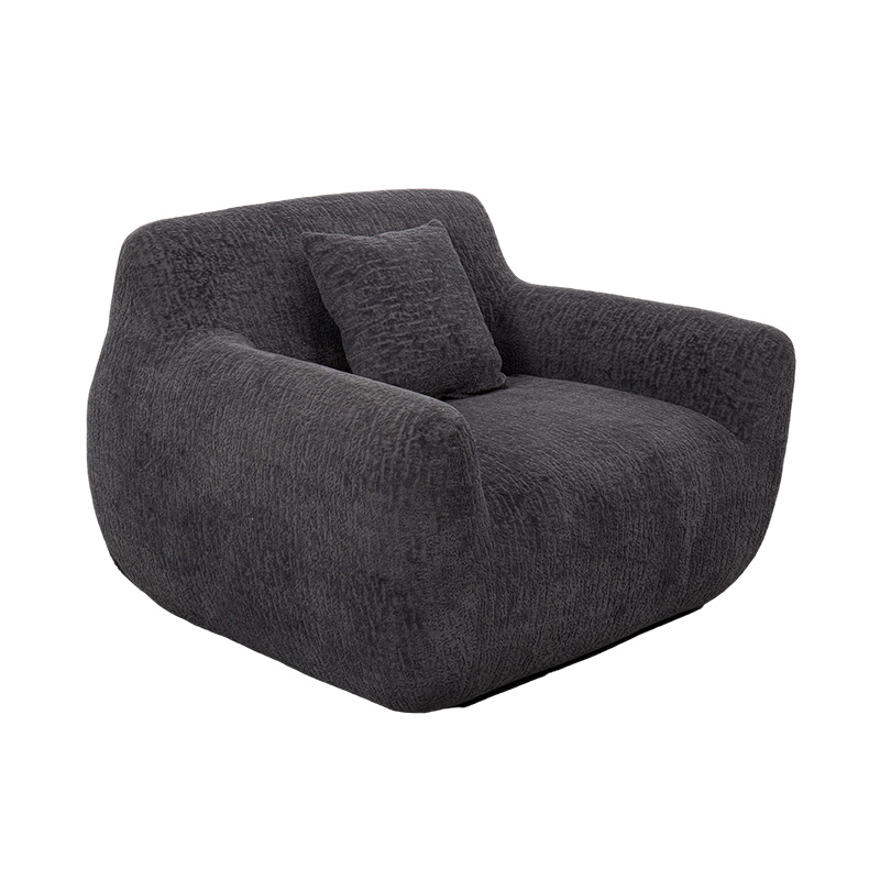 Pojedyncza sofa z pełną pianką z grubą tkaniną szenilową i subtelnym żakardowym wzorem Pojedyncza sofa z pełną pianką z grubą tkaniną szenilową i subtelnym żakardowym wzorem