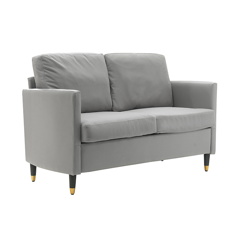 Prosta patchworkowa skórzana sofa