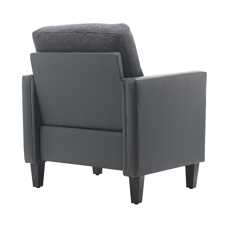 Skórzana patchworkowa sofa w kolorze ciemnoniebieskim w gwiazdki