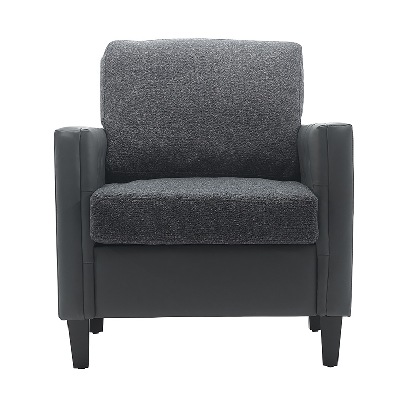 Skórzana patchworkowa sofa w kolorze ciemnoniebieskim w gwiazdki